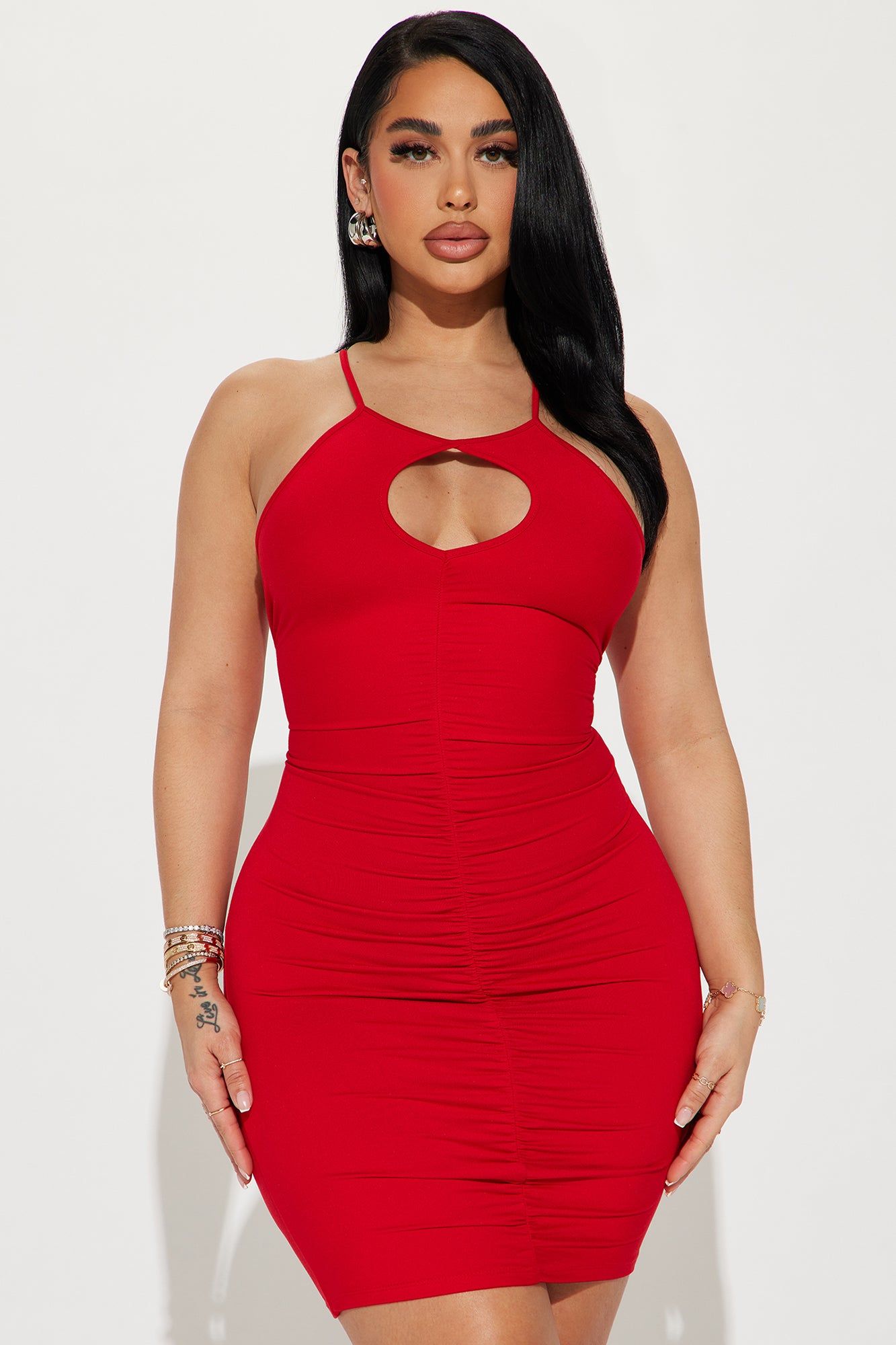 Chiara Ruched Mini Dress - Red sold by Fashion Nova product image thumbnail 2