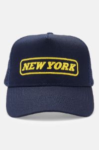 New York Trucker Hat - Navy sold by Fashion Nova