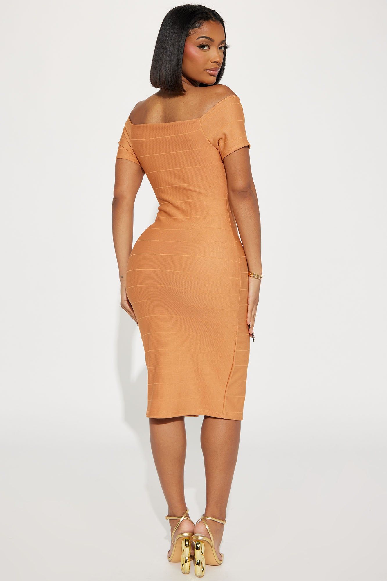 Jada Bandage Midi Dress - Camel sold by Fashion Nova product image thumbnail 3