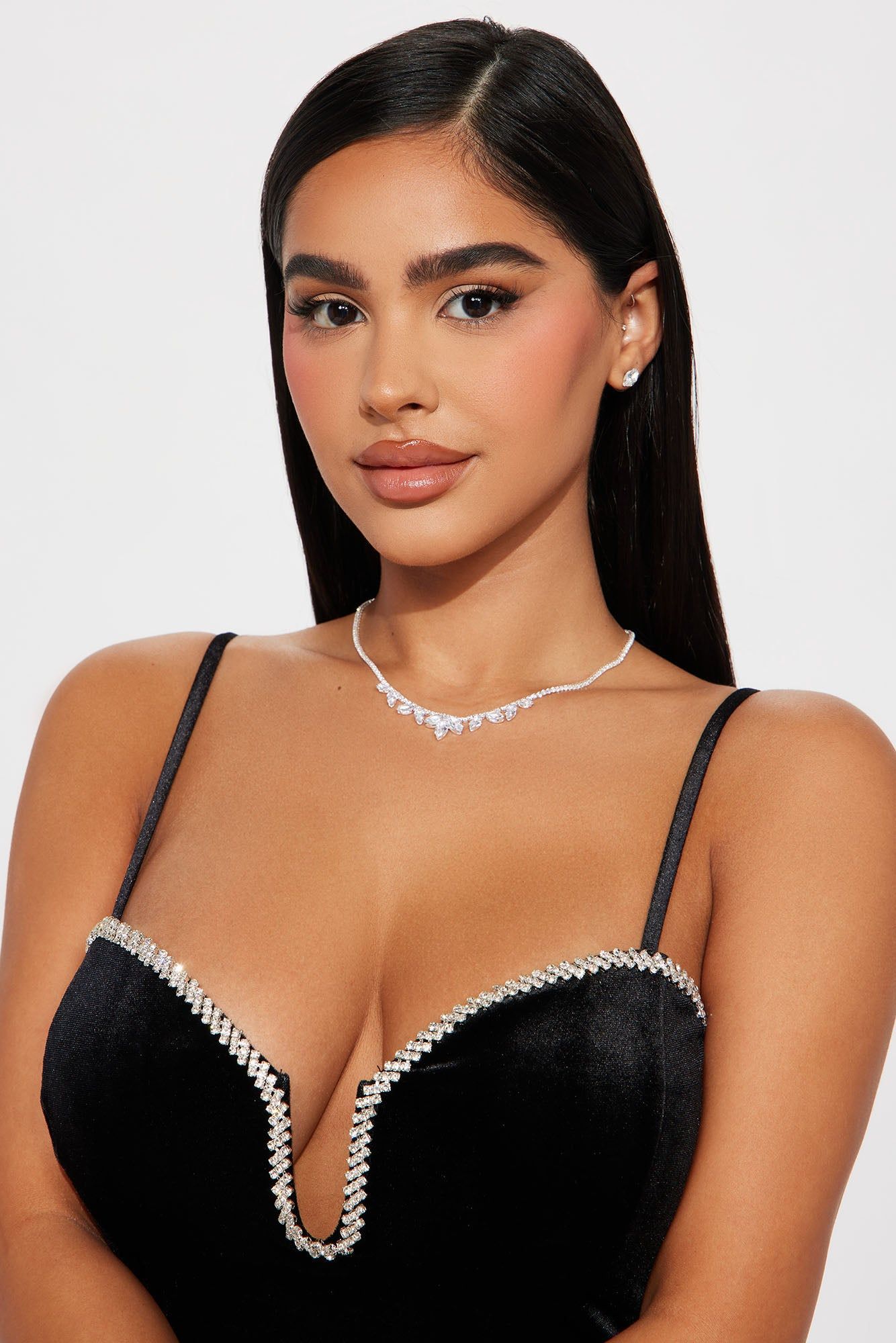 Fairytale Moment Necklace And Earring Set - Silver sold by Fashion Nova product image thumbnail 2