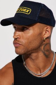 New York Trucker Hat - Navy sold by Fashion Nova