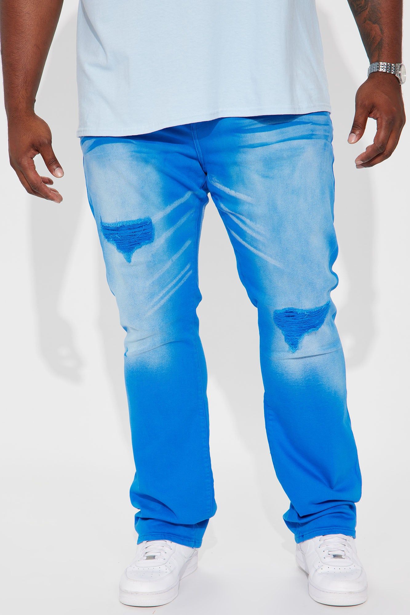 Eye Catching Stacked Skinny Flare Jeans - Blue sold by Fashion Nova product image thumbnail 2