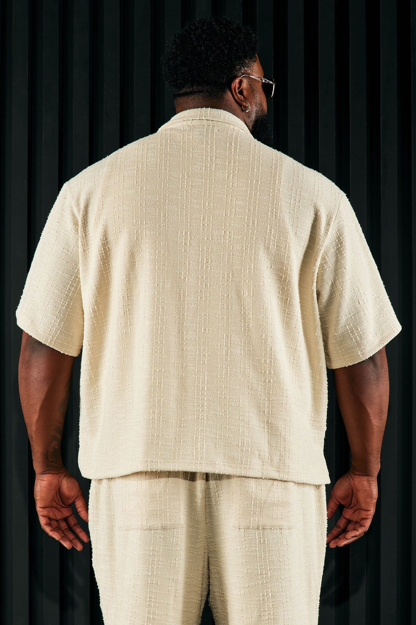 Jordan Textured Button Up Shirt - Off White sold by Fashion Nova product image thumbnail 10