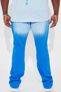 Eye Catching Stacked Skinny Flare Jeans - Blue sold by Fashion Nova