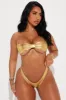 Summer Hottie Metallic 2 Piece Bikini - Gold sold by Fashion Nova