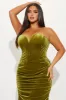 Falling For You Velvet Maxi Dress - Chartreuse sold by Fashion Nova