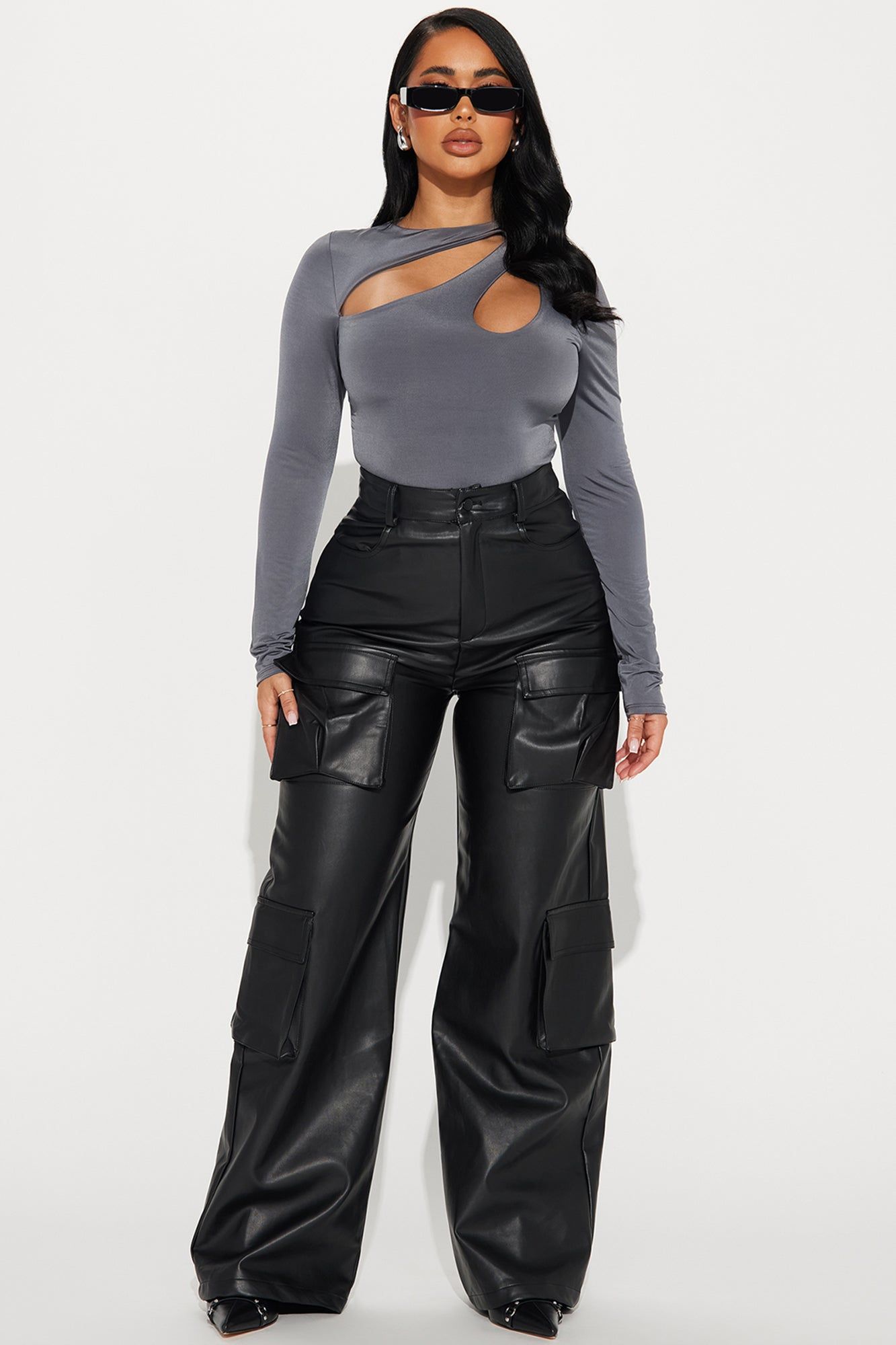 Your Bad Habit Cut Out Top - Charcoal sold by Fashion Nova product image thumbnail 2