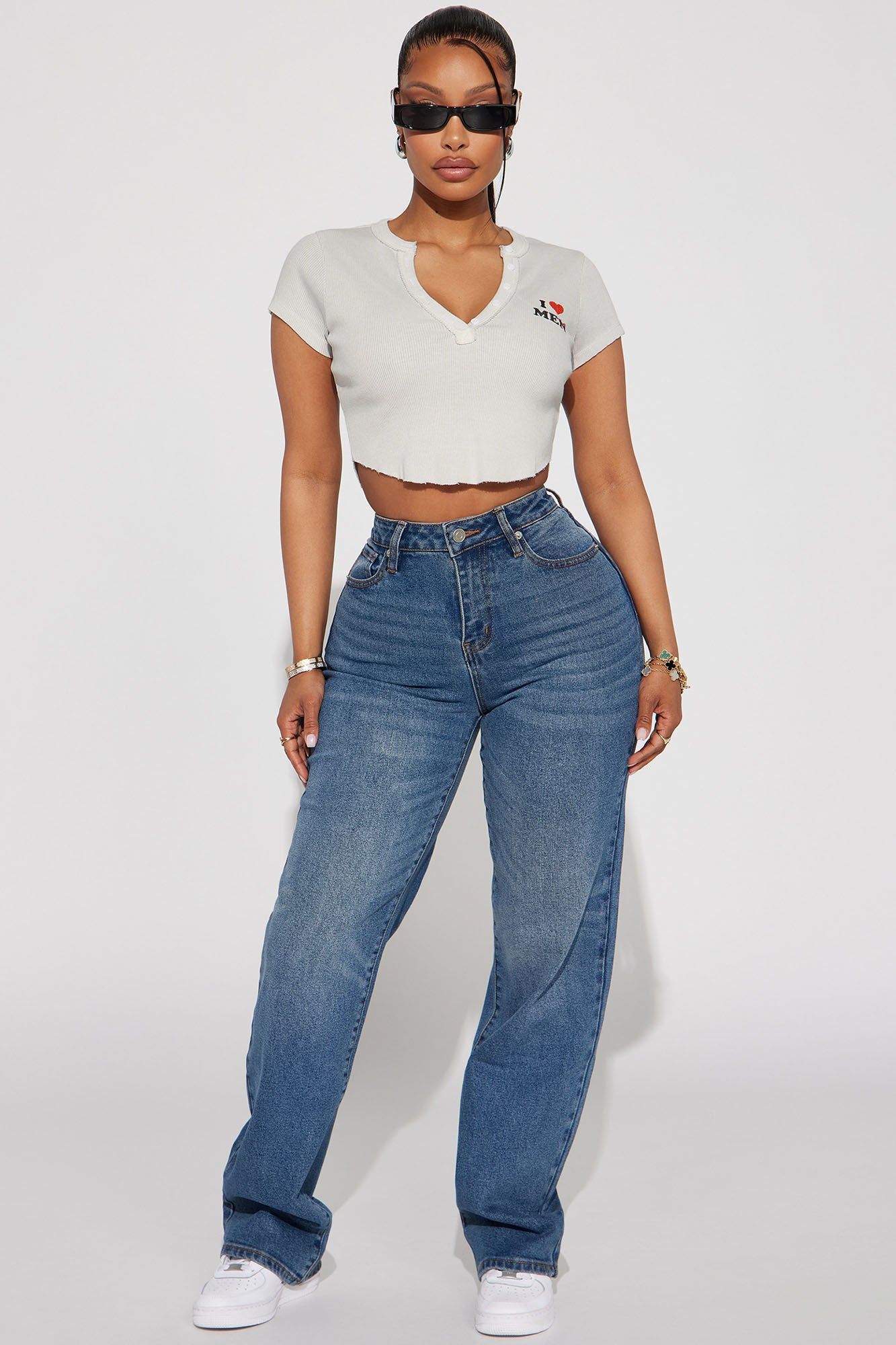I Love Me Henley Top - Grey sold by Fashion Nova product image thumbnail 2