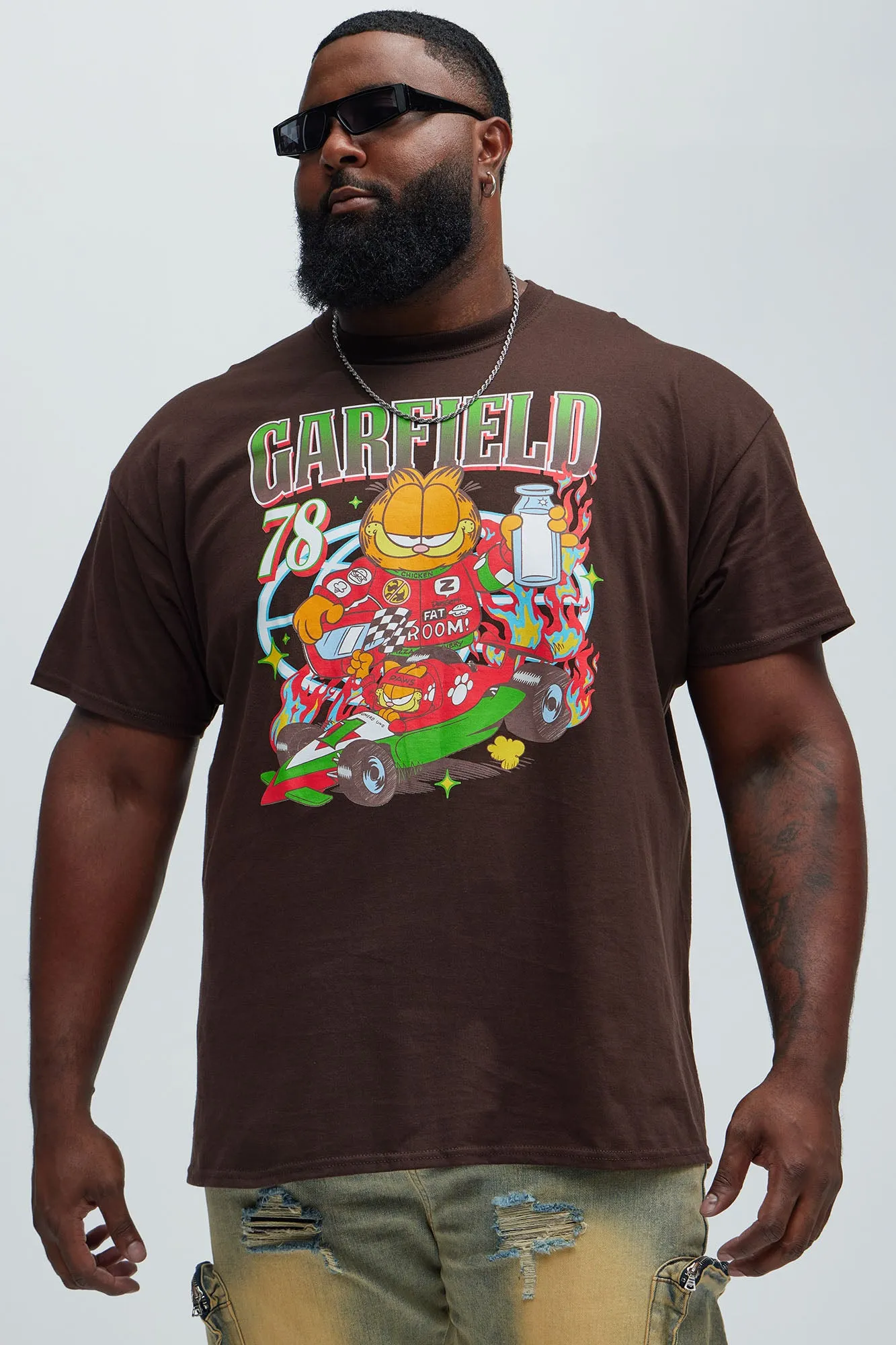 Garfield Formula Racer Short Sleeve Tee - Brown sold by Fashion Nova product image thumbnail 4