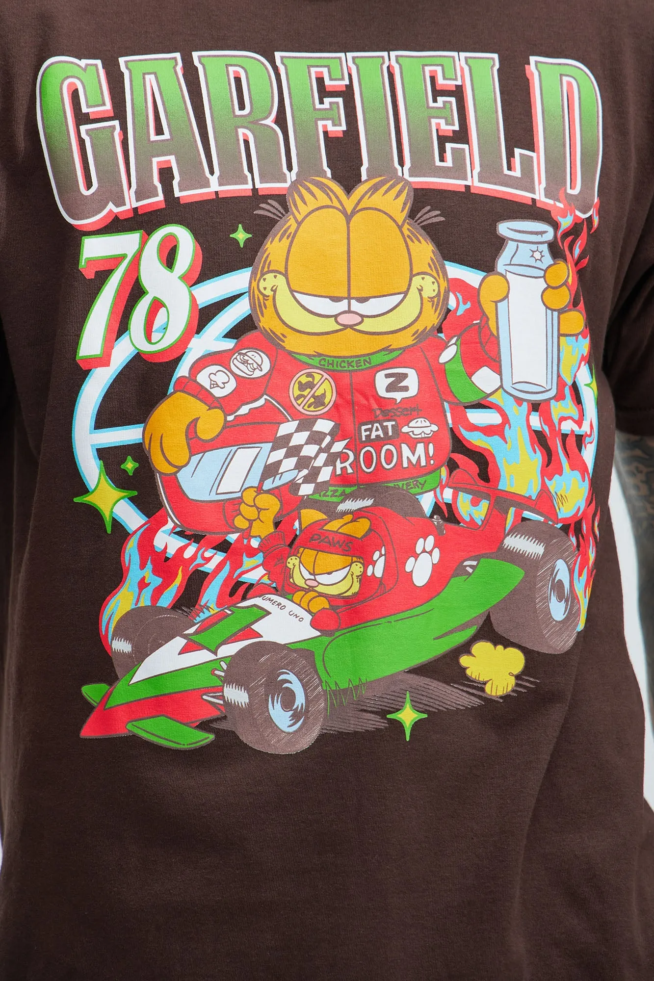 Garfield Formula Racer Short Sleeve Tee - Brown sold by Fashion Nova product image thumbnail 2