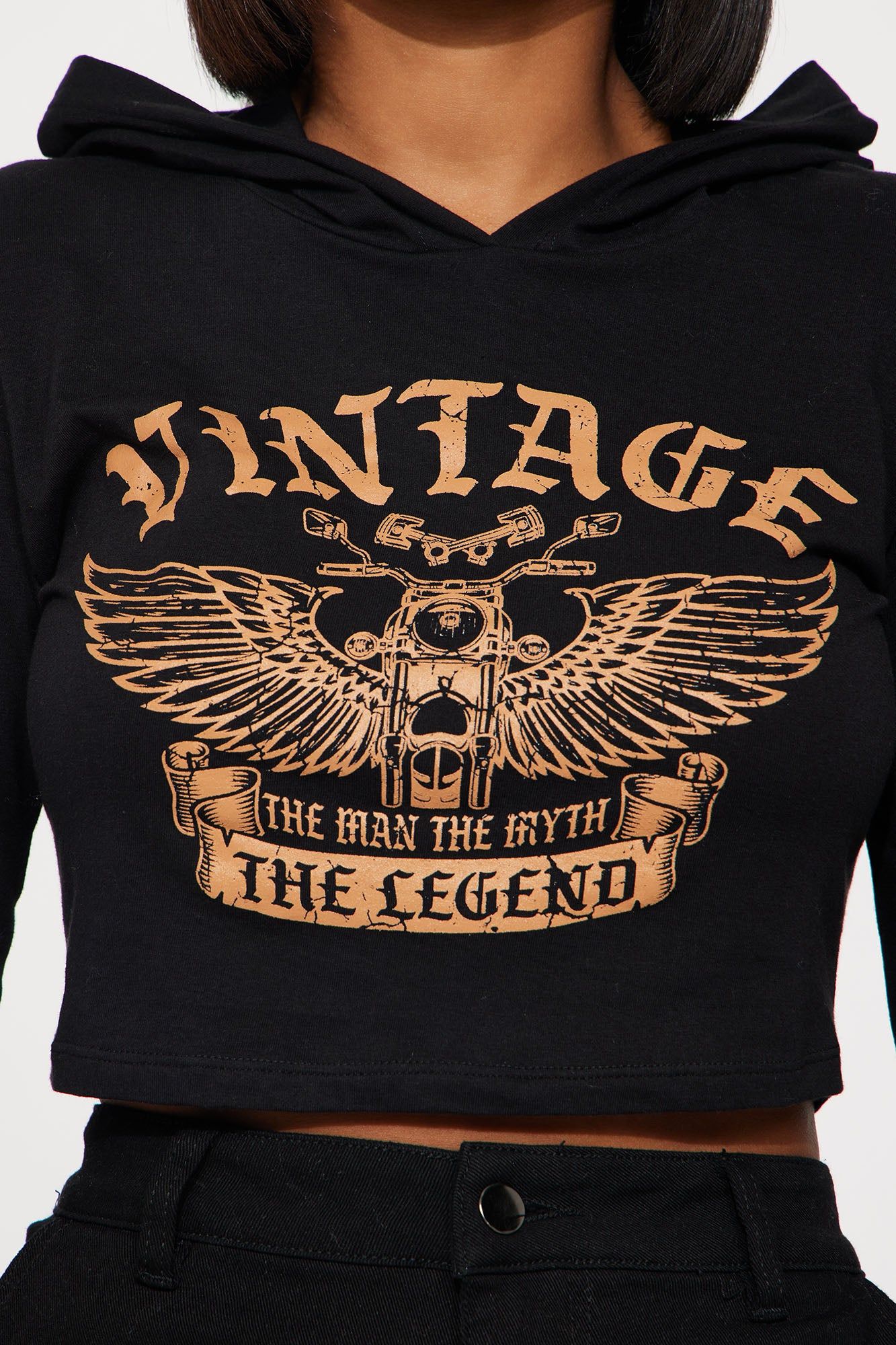 Legendary Hooded Graphic Top - Black sold by Fashion Nova product image thumbnail 3