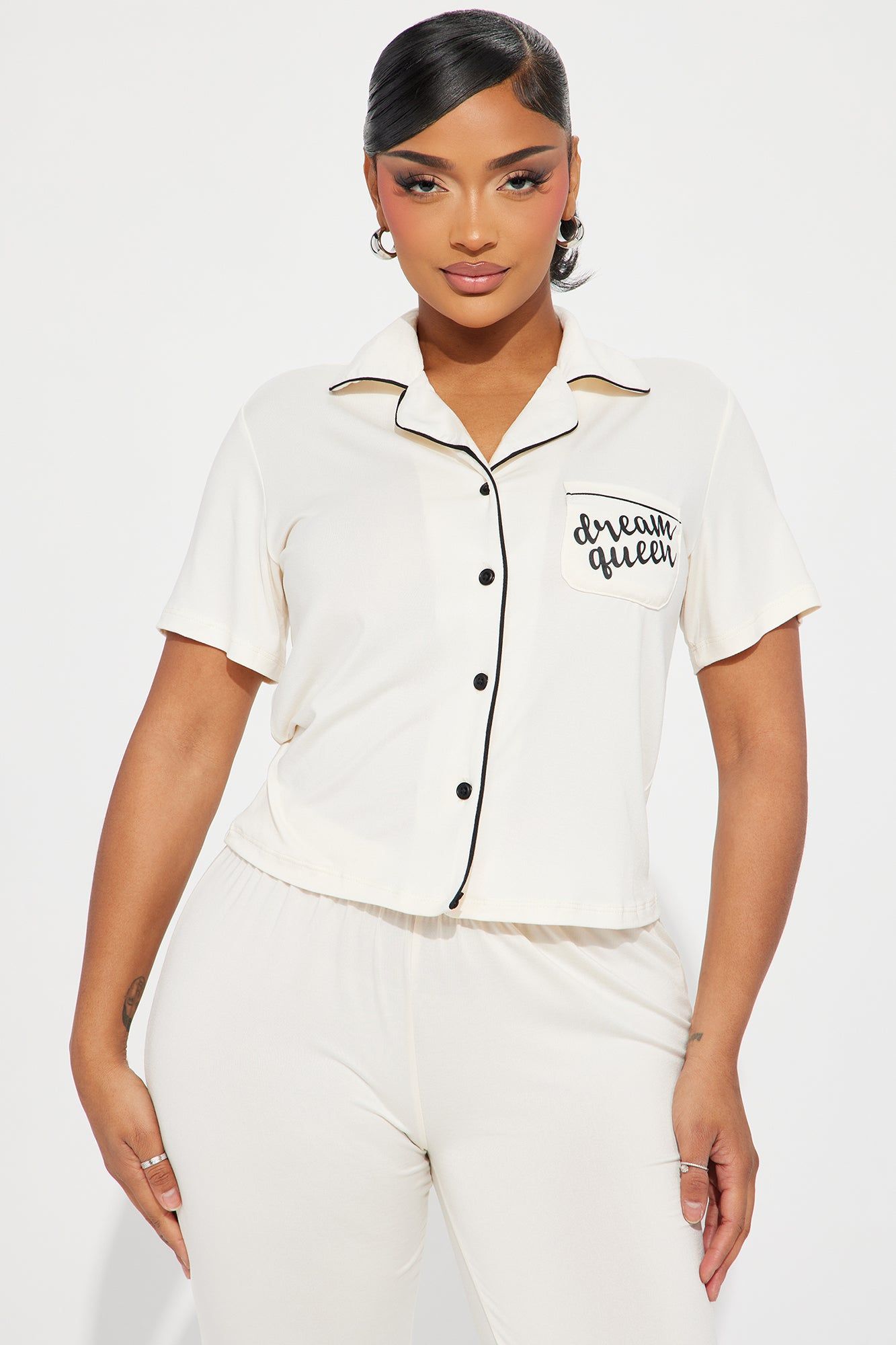 Queen Of Dreams PJ Pant Set - Beige sold by Fashion Nova product image thumbnail 2