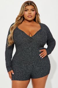Up Till' Dawn Romper - Black sold by Fashion Nova