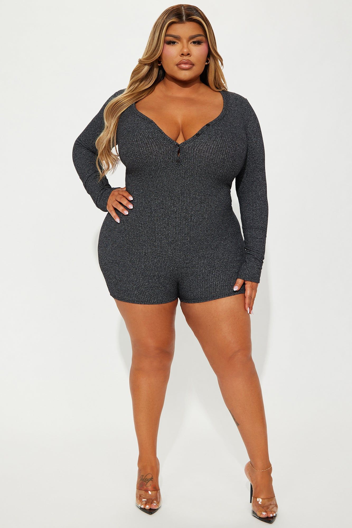 Up Till' Dawn Romper - Black sold by Fashion Nova product image thumbnail 4