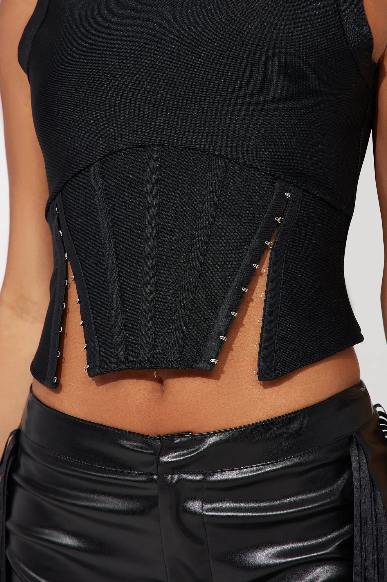 Way Too Good Bandage Corset Top - Black sold by Fashion Nova product image thumbnail 3