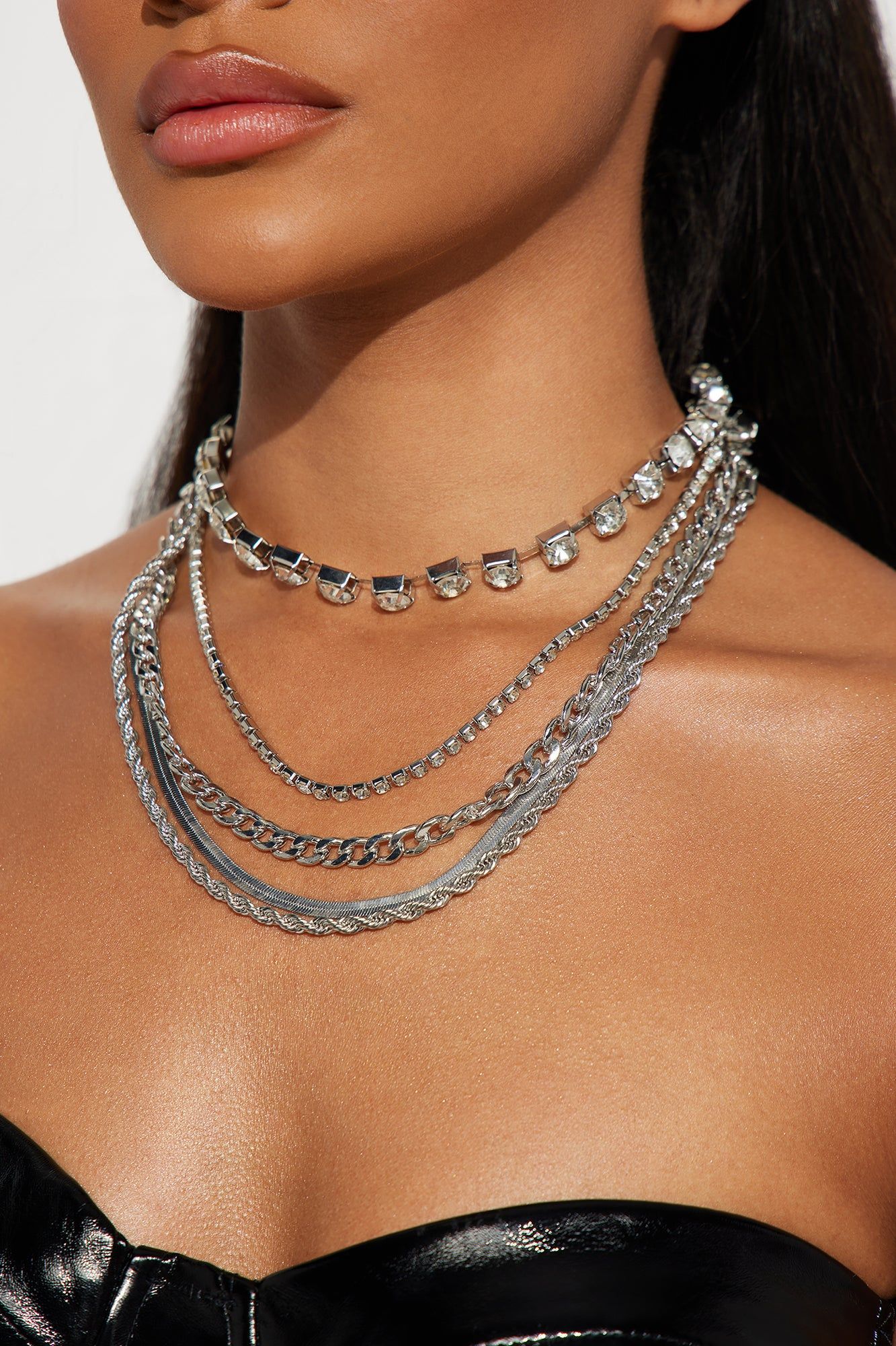 Can't Never Have Too Much Necklace - Silver sold by Fashion Nova