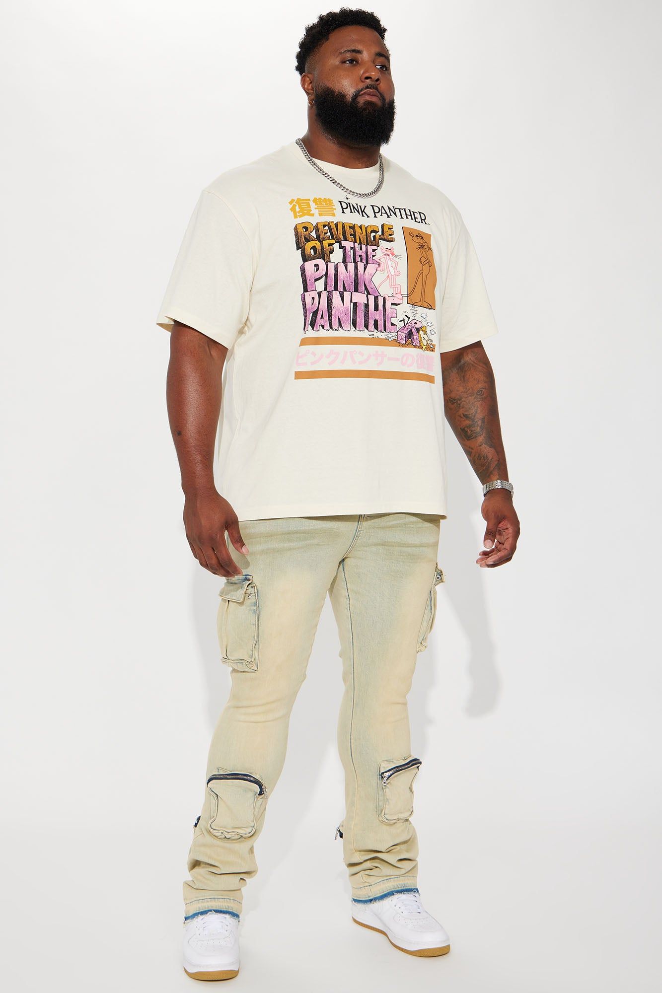 Upside Cargo Stacked Skinny Flare Jeans - Light Wash sold by Fashion Nova product image thumbnail 7