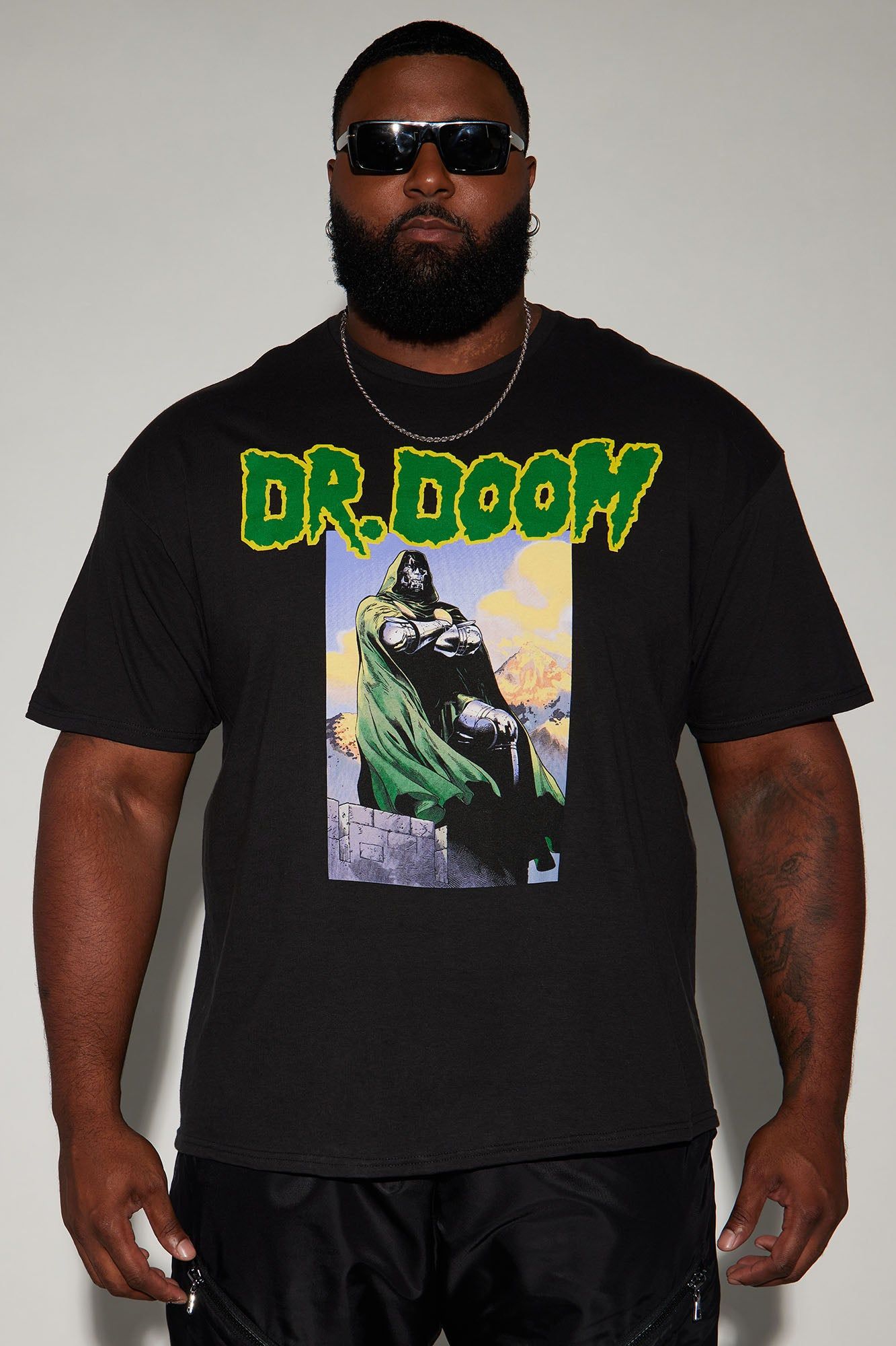 Dr. Doom Is Here Short Sleeve Tee - Black sold by Fashion Nova product image thumbnail 4