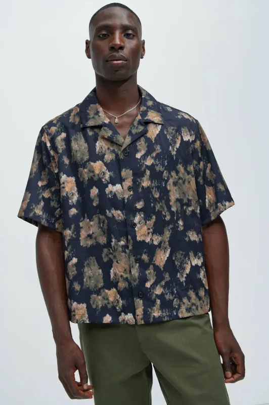 Gilbert Camo Shirt - Black/combo sold by Fashion Nova