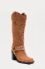 River Moto Knee High Boots - Tan sold by Fashion Nova