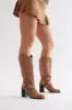 River Moto Knee High Boots - Tan sold by Fashion Nova