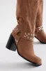 River Moto Knee High Boots - Tan sold by Fashion Nova