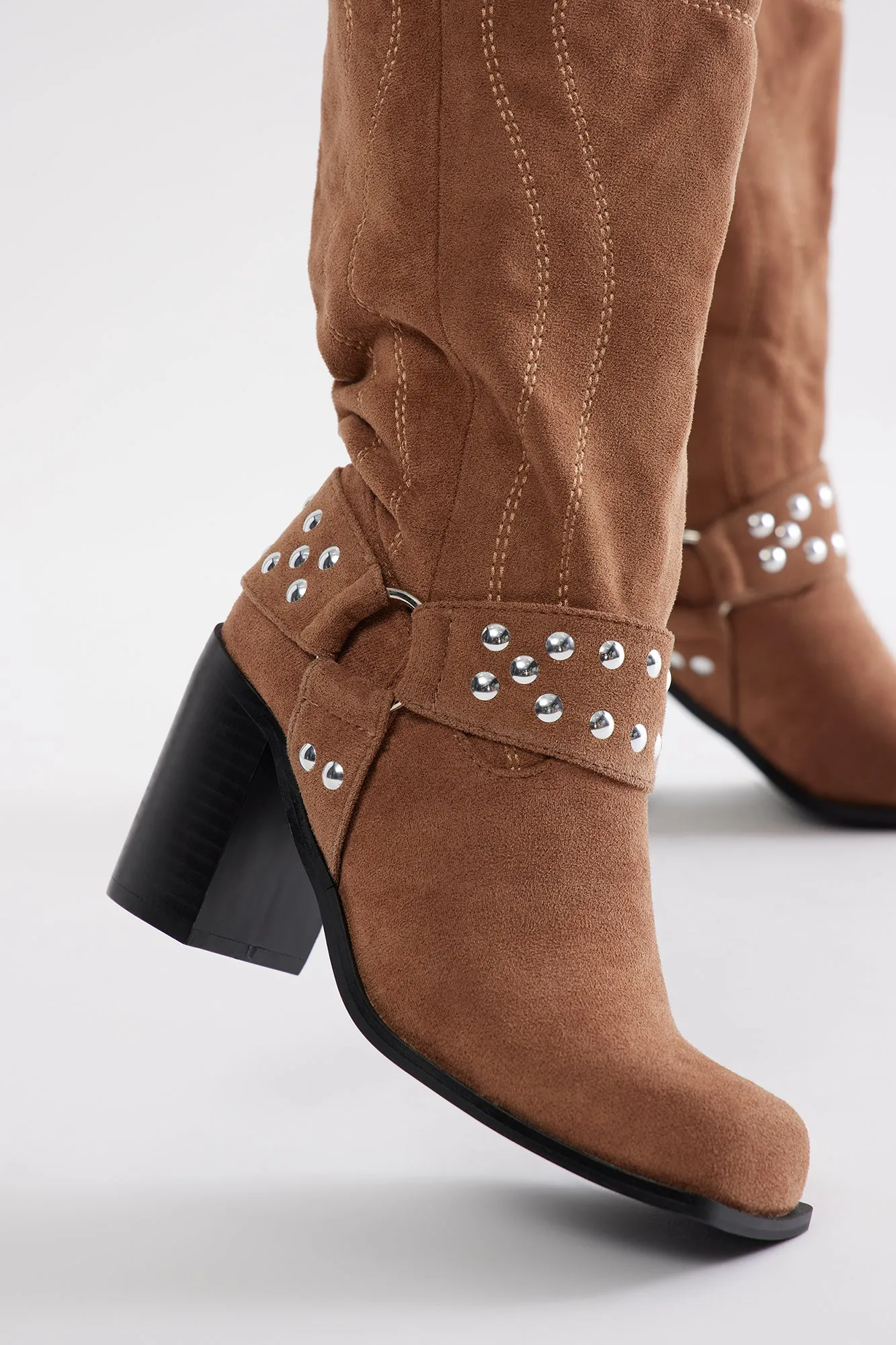 River Moto Knee High Boots - Tan sold by Fashion Nova product image thumbnail 4