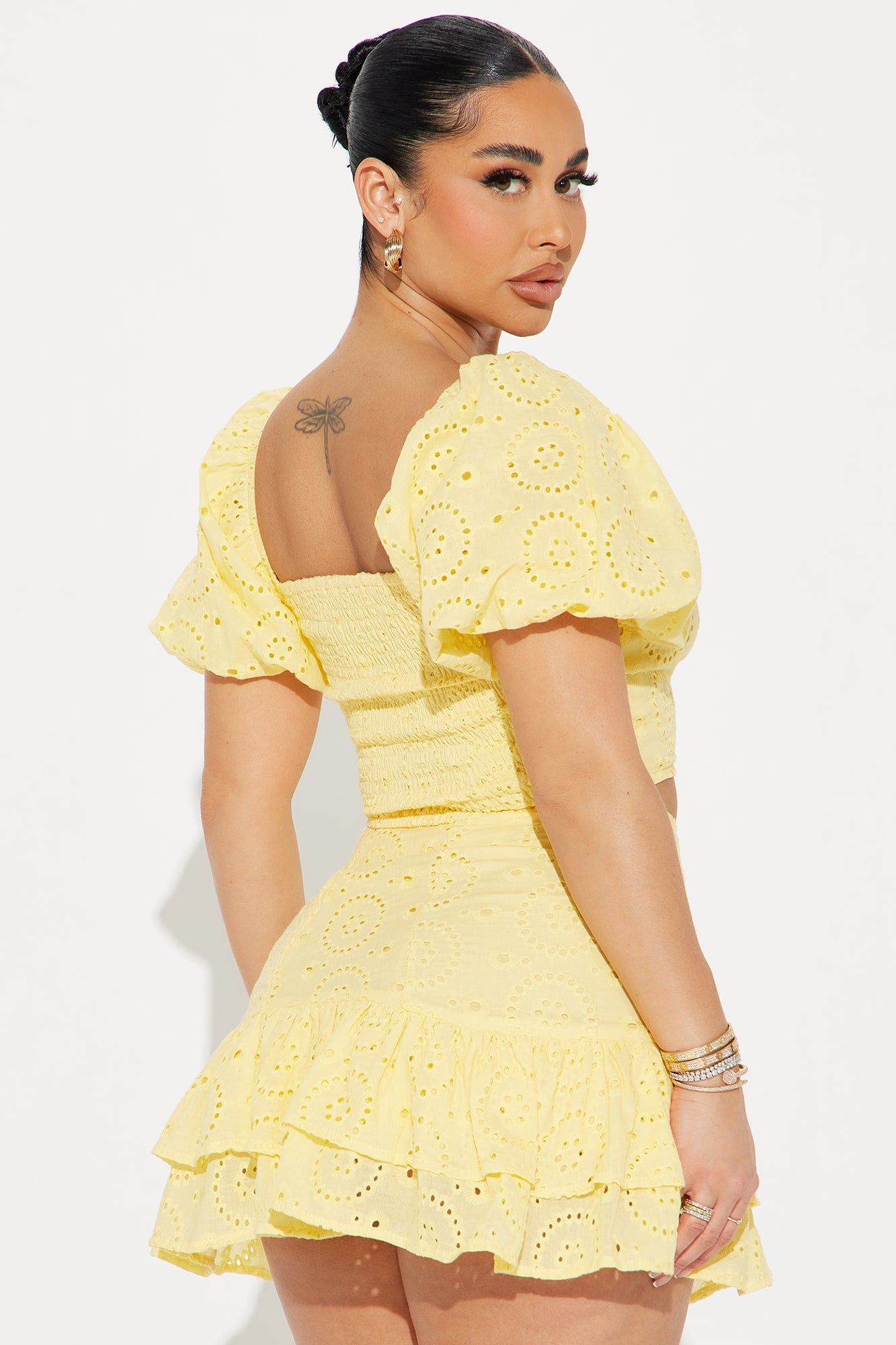 Sweet Escape Eyelet Skirt Set - Yellow sold by Fashion Nova product image thumbnail 3