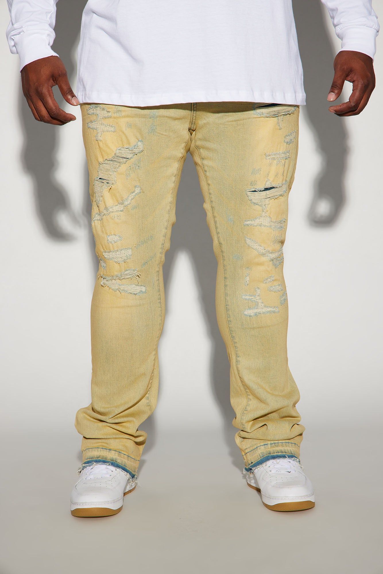 Put Me On Stacked Skinny Flare Jeans - Vintage Blue Wash sold by Fashion Nova product image thumbnail 2