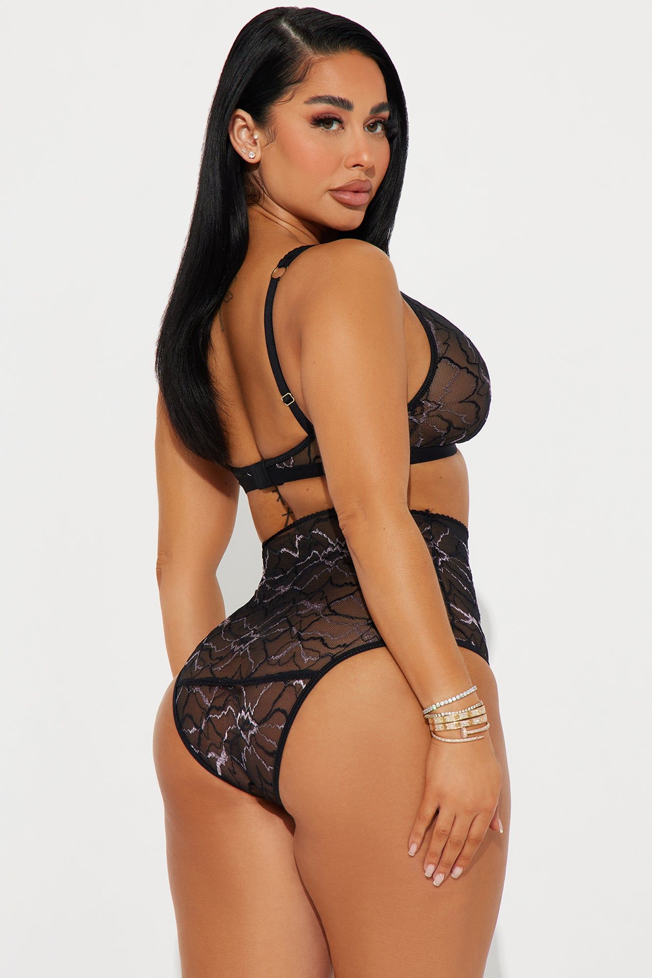 Love Shine Bra And Panty Set - Black sold by Fashion Nova product image thumbnail 3