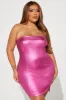 Made To Be Metallic Mini Dress - Pink sold by Fashion Nova