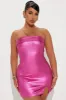 Made To Be Metallic Mini Dress - Pink sold by Fashion Nova