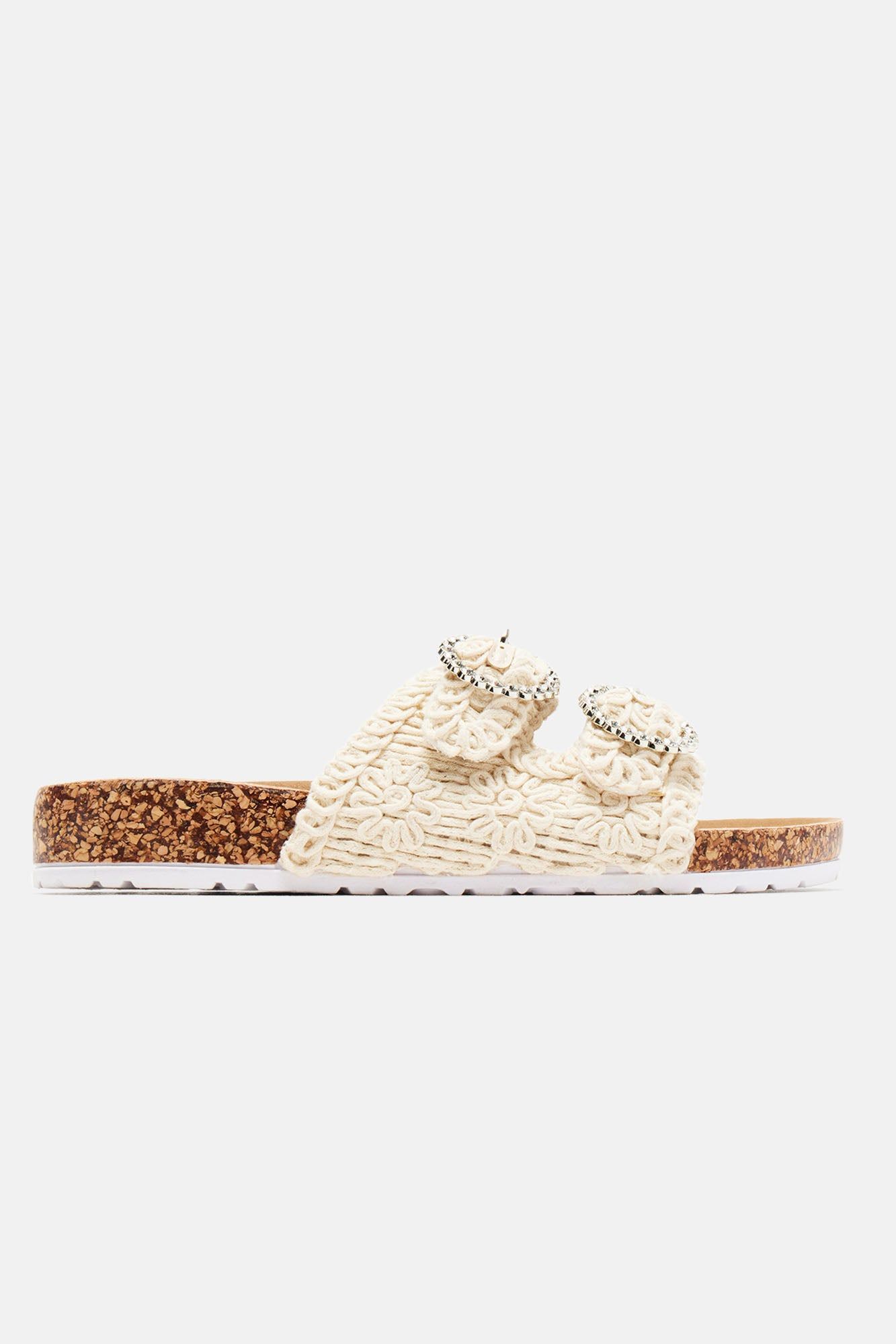 Outside The Lines Knit Flat Sandals - Beige sold by Fashion Nova product image thumbnail 5