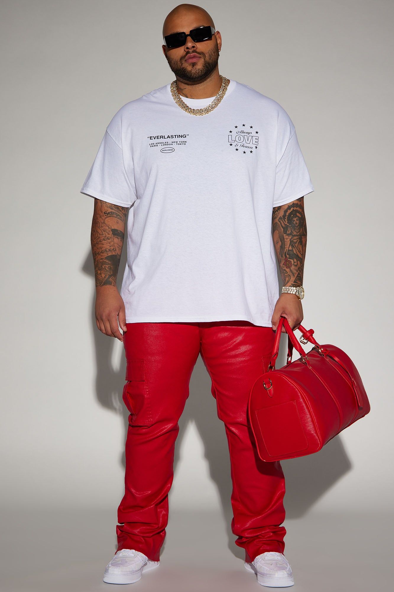 Better Be Cargo Waxed Skinny Flared Pants - Red sold by Fashion Nova product image thumbnail 7