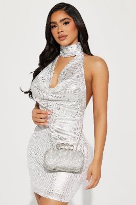 Going Everywhere Tonight Handbag - Clear/Silver sold by Fashion Nova