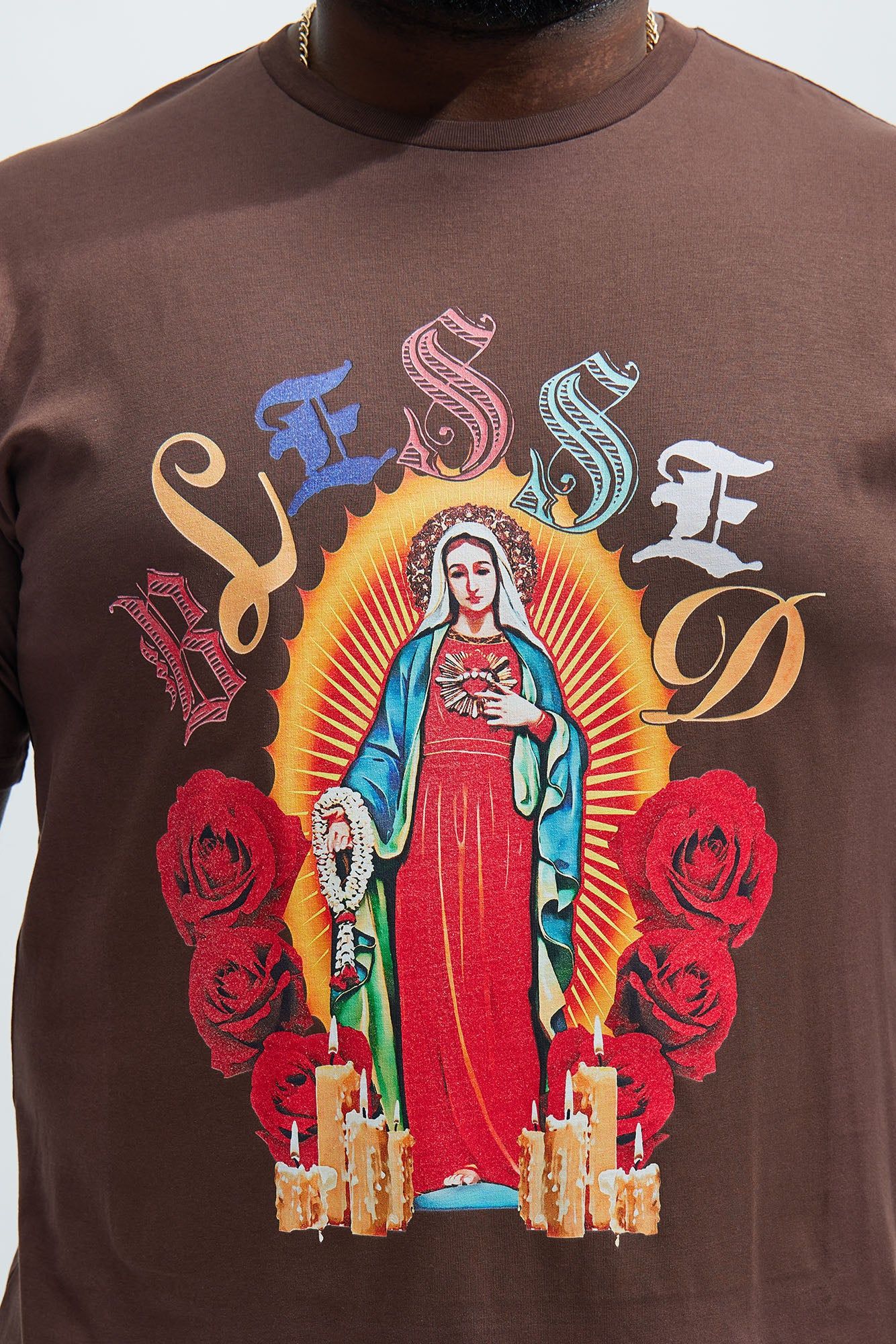 Blessed Roses Short Sleeve Tee - Brown sold by Fashion Nova product image thumbnail 3