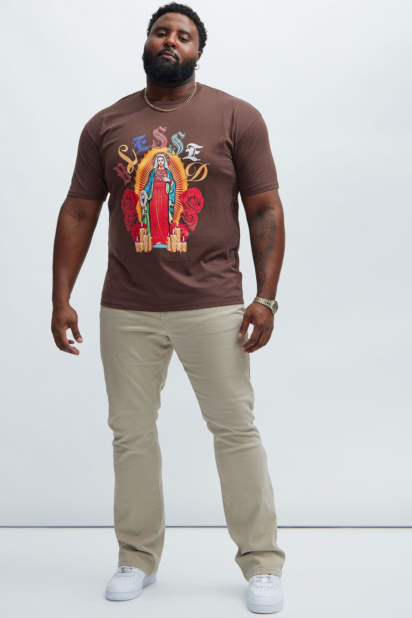 Blessed Roses Short Sleeve Tee - Brown sold by Fashion Nova product image thumbnail 2