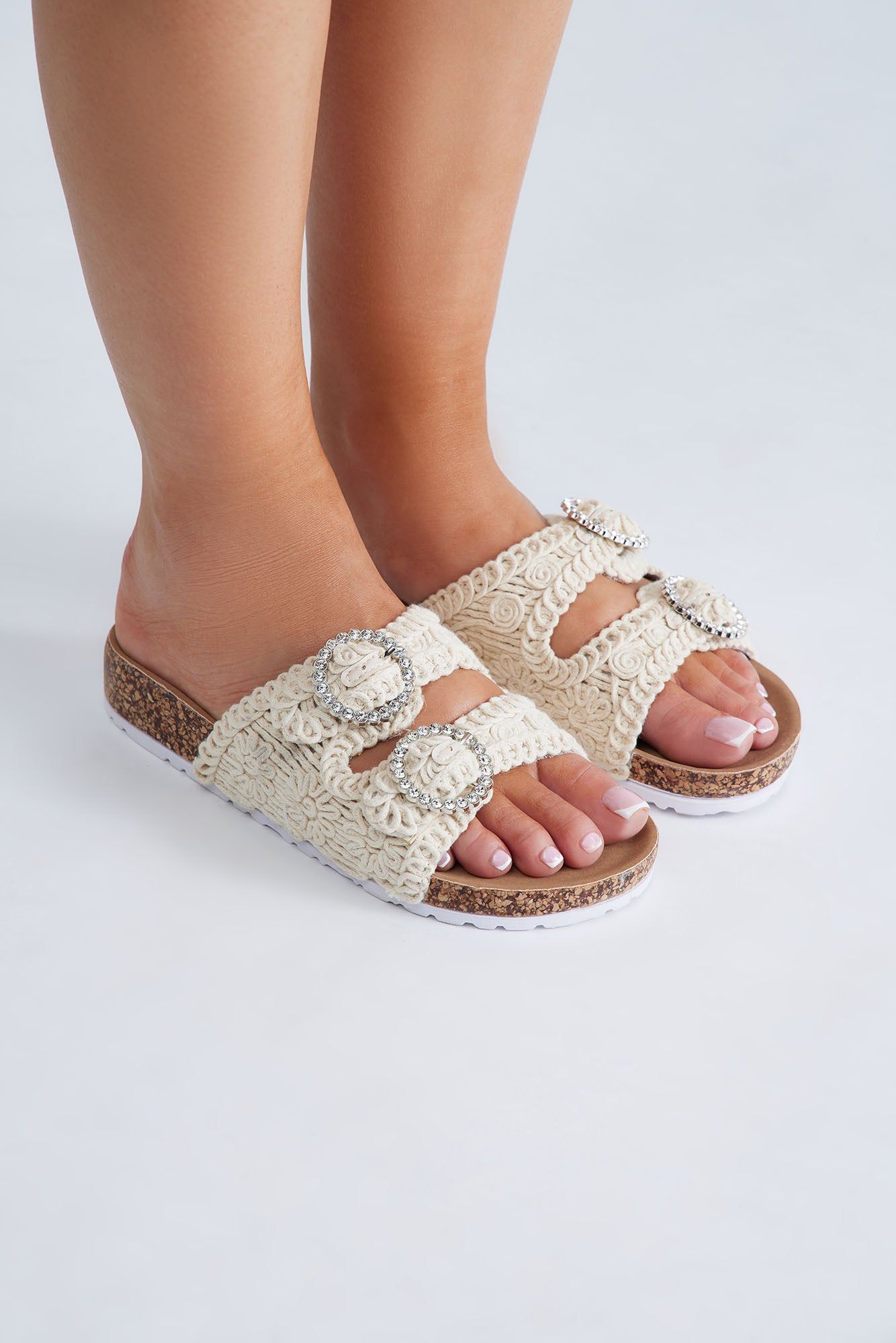 Outside The Lines Knit Flat Sandals - Beige sold by Fashion Nova product image thumbnail 4