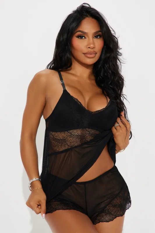 Blossom Bliss Cami 2 Piece Set - Black sold by Fashion Nova