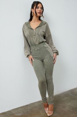 Comfort Club Jumpsuit  - Olive sold by Fashion Nova
