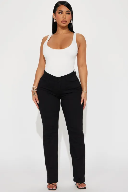Straight Leg Uniform Pants - Black sold by Fashion Nova