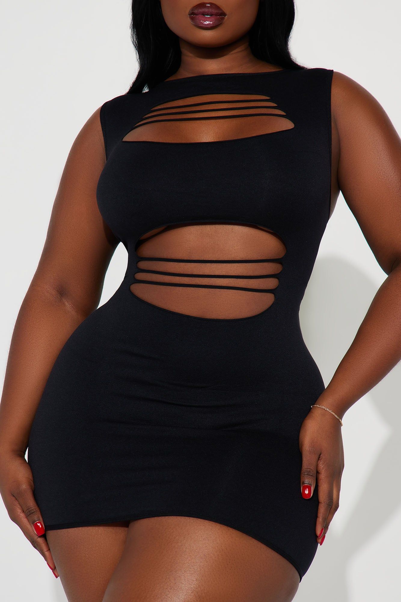 Can't Commit Dress Bodystocking - Black sold by Fashion Nova product image thumbnail 5