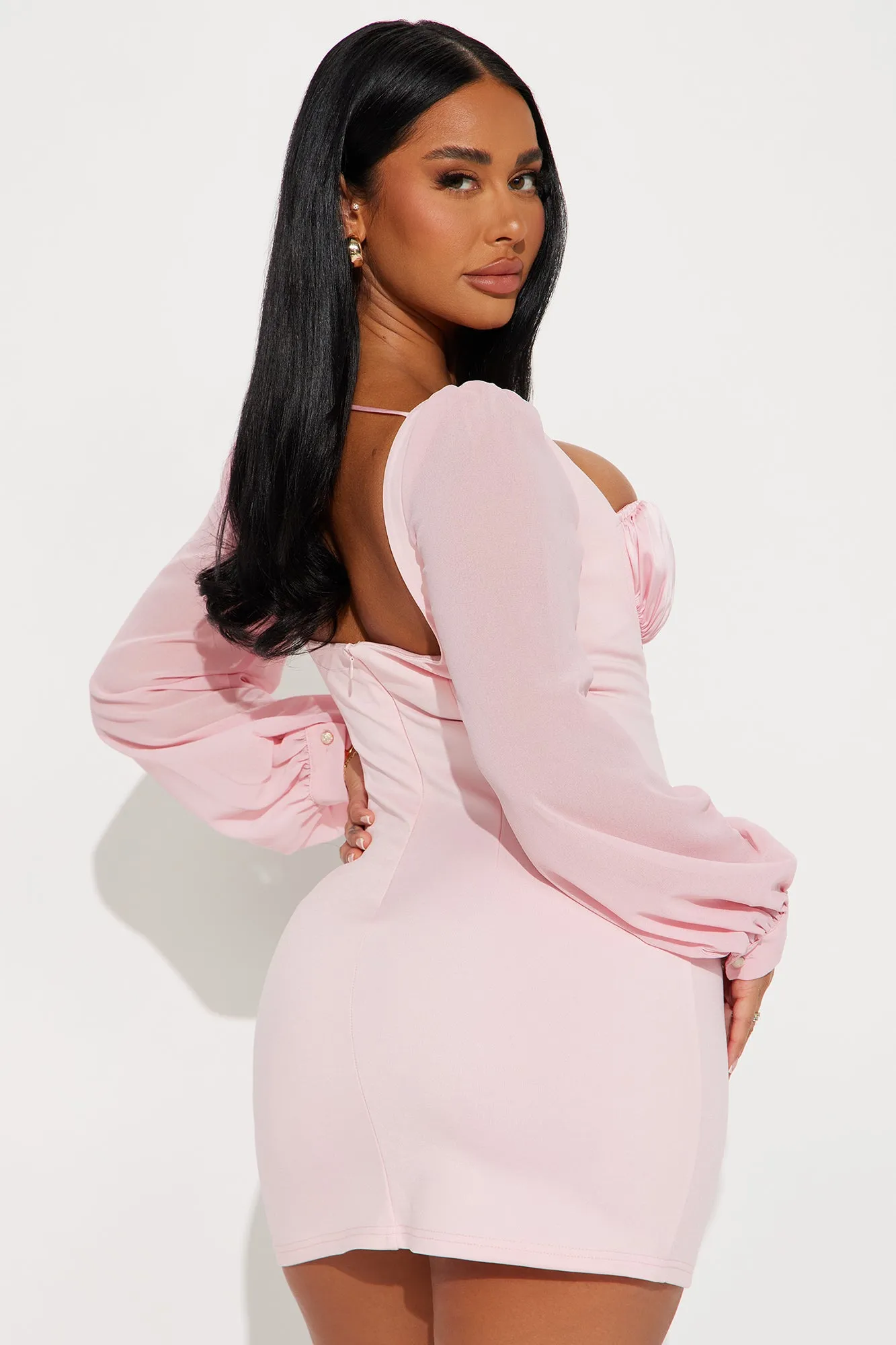 Found In A Fantasy Long Sleeve Mini Dress - Pink sold by Fashion Nova product image thumbnail 3