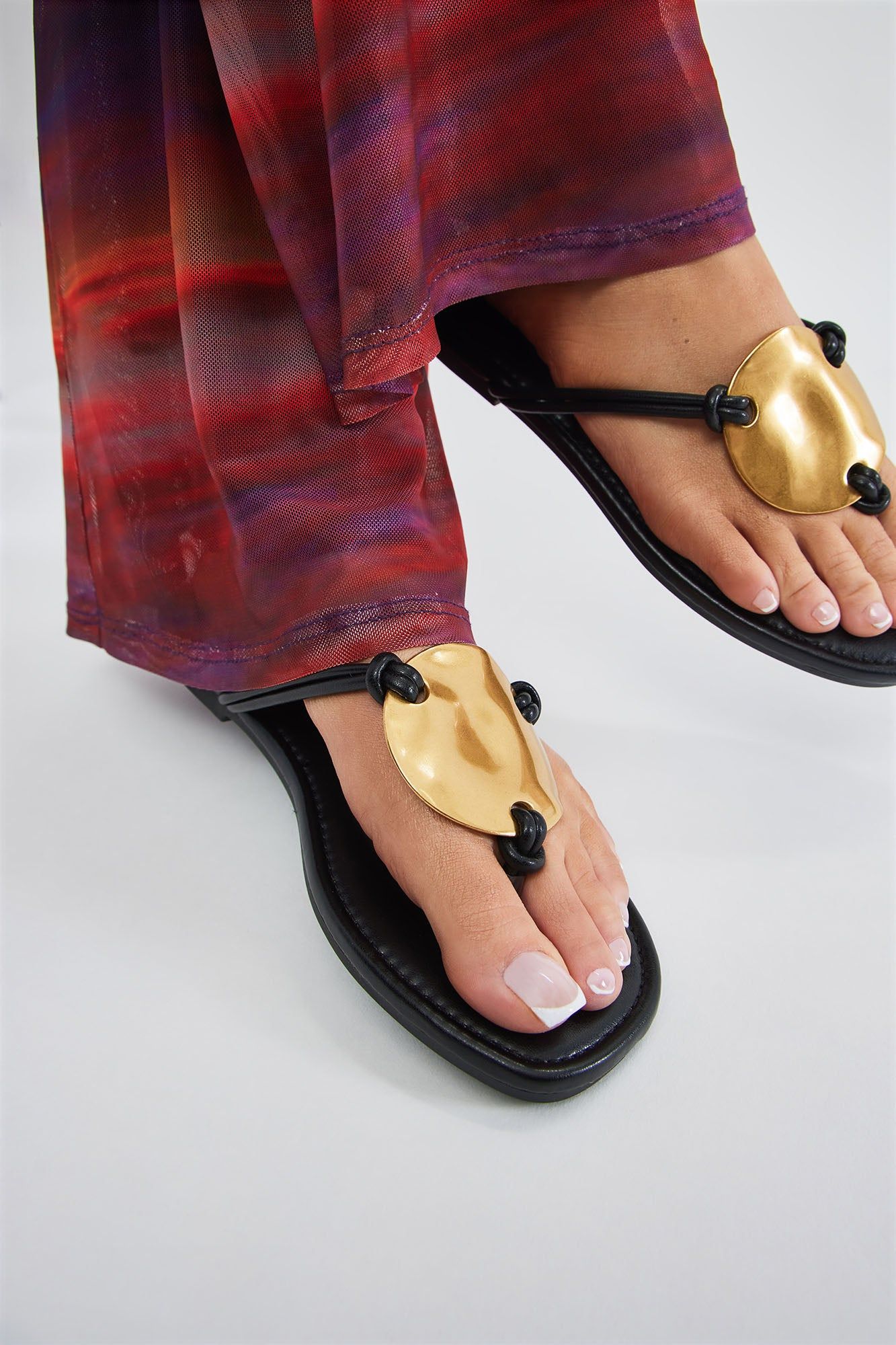 Woke Up In Tulum Flat Sandals - Black sold by Fashion Nova product image thumbnail 2