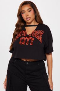 New York City Crop Tee - Black sold by Fashion Nova