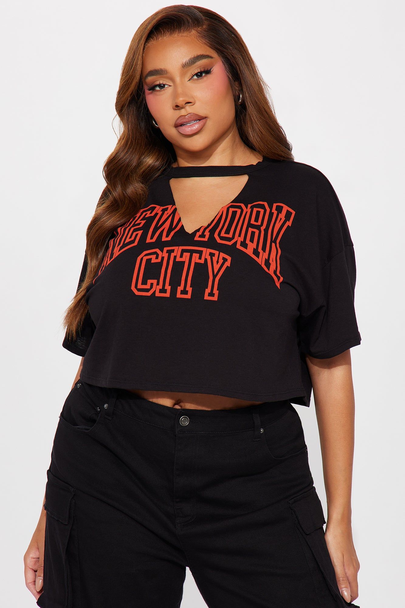 New York City Crop Tee - Black sold by Fashion Nova product image thumbnail 4