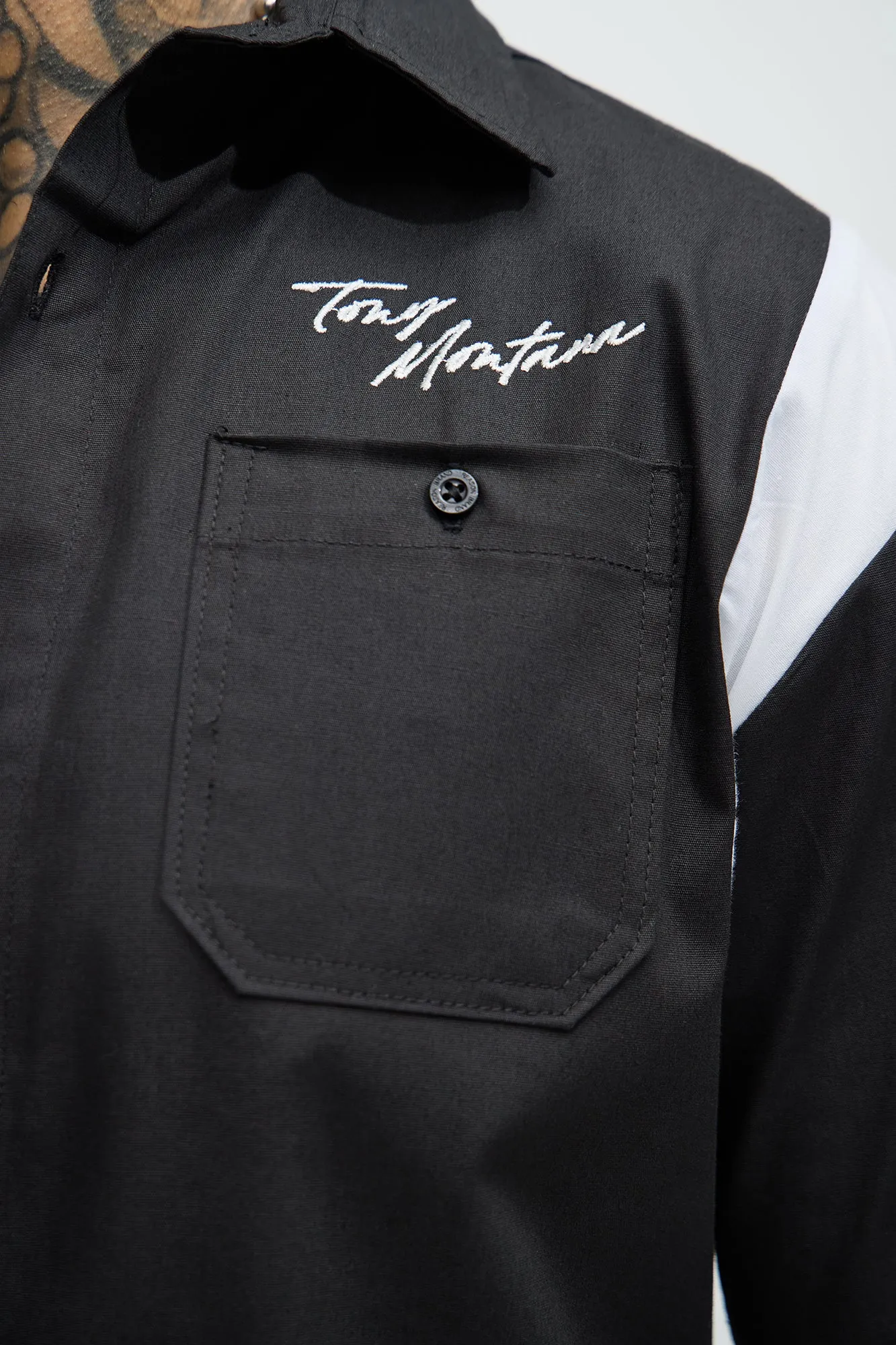 Scarface Tony Montana Mechanics Shirt - Black sold by Fashion Nova product image thumbnail 3