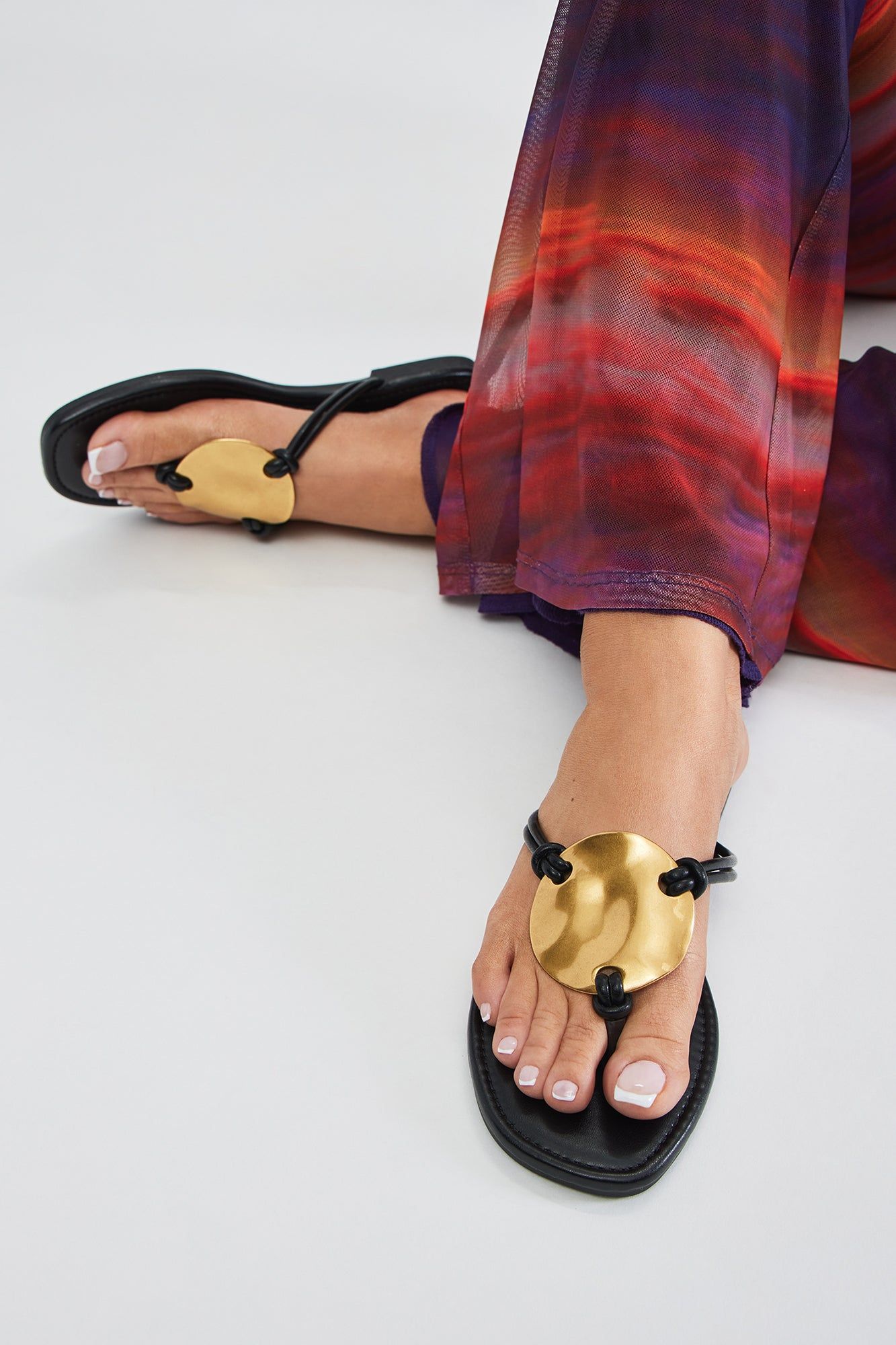 Woke Up In Tulum Flat Sandals - Black sold by Fashion Nova product image thumbnail 4