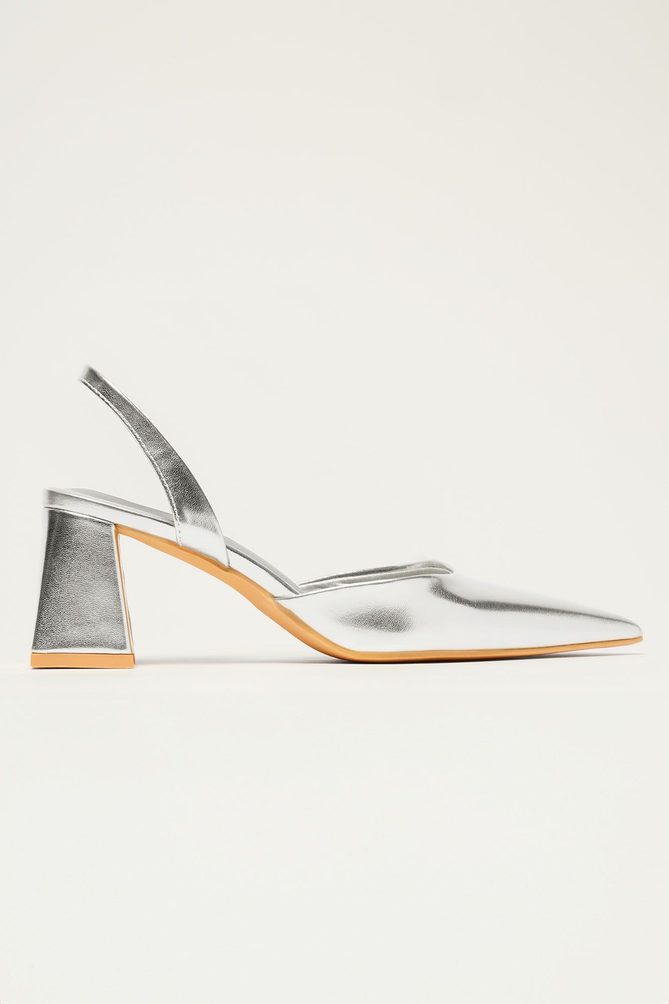 Tatianna Slingback Pumps - Silver sold by Fashion Nova