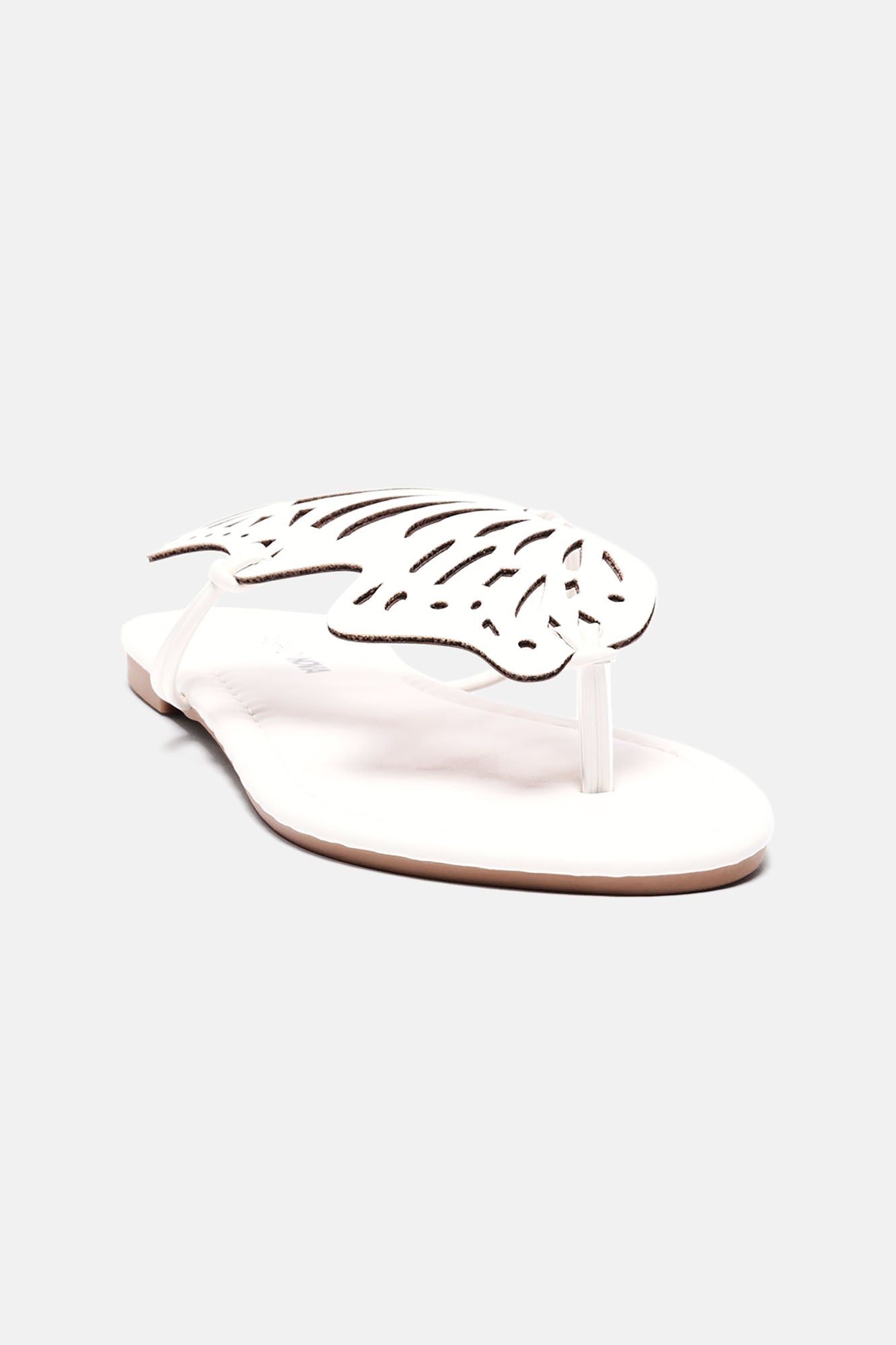 Butterfly Season Flip Flops - White sold by Fashion Nova product image thumbnail 3